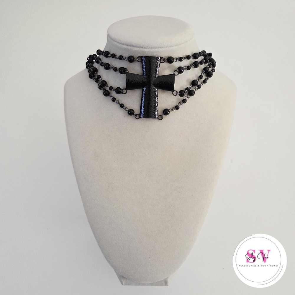 Black Cross Choker
